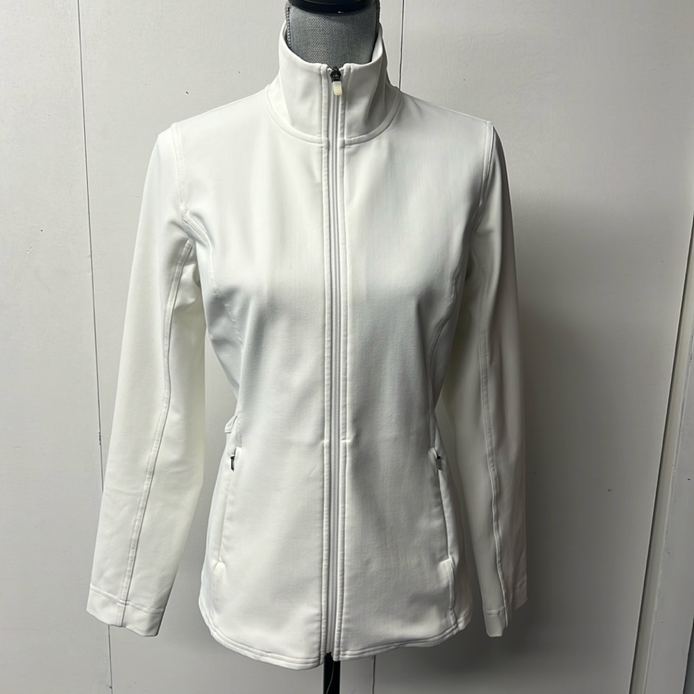 Lucy White Full-Zip Performance Jacket